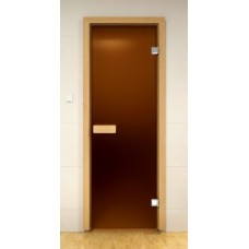 Дверь для сауны S/M 690х1890 (БРОНЗА МАТОВАЯ-лиственица)