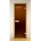 Дверь для сауны S/M 690х1890 (БРОНЗА МАТОВАЯ-лиственица)