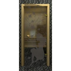 Дверь-SUOVI стандарт ("ДЕВУШКА С БАБОЧКАМИ", серая, 1900*700)
